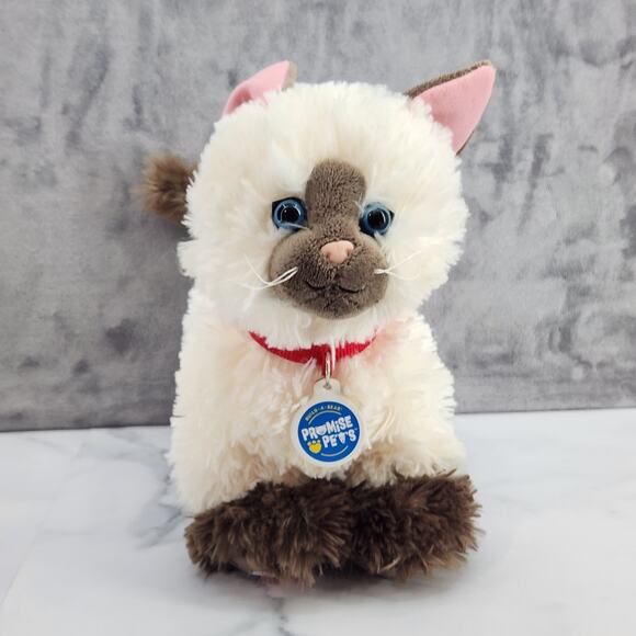 BAB Build a Bear Workshop Siamese Cat Ragdoll Kitty Promise Pets stuffed animal - Picture 1 of 13